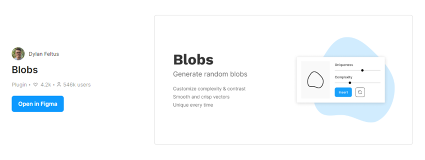Figmaプラグインキャプチャ画像「Blobs」