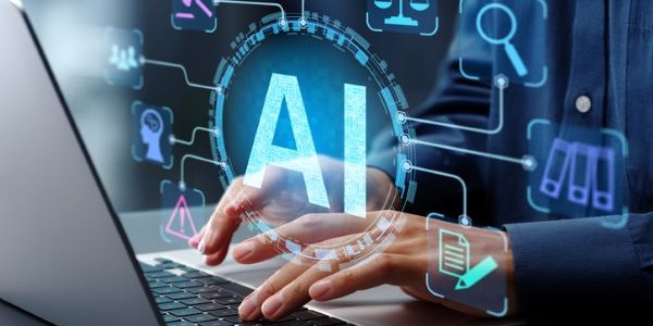 パソコンでAIを使用している画像