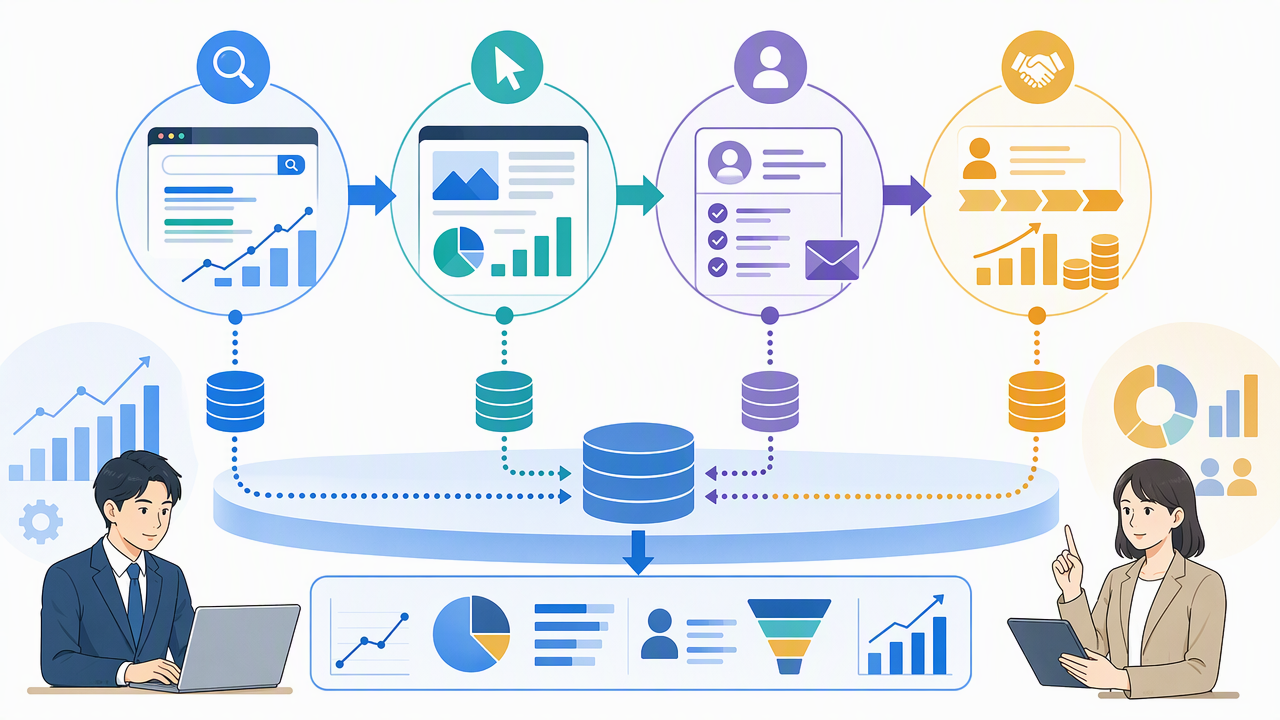 計測設計:GA4・Search Console・MA/CRMでKPIを同じ定義で追う