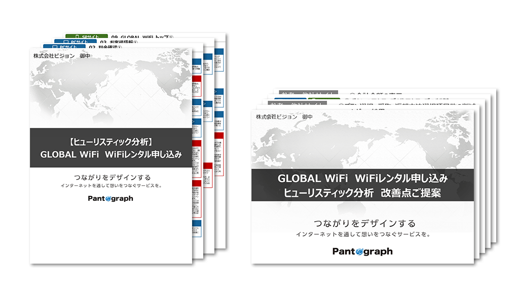 企画コンサル・サポート事例：「グローバルWiFi」ヒューリスティック分析